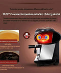 Smart Coffee Maker With Two Flavors Espresso, Double Pumps And Boilers, displaying temperature control feature