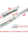 Soft Close Undermount Drawer Slides With Full Extension From 8 To 24 Inches, 90 Lbs Capacity, 380mm length, galvanized steel
