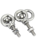 Heavy Duty Eye Bolts Kit For Outdoor Use, Weatherproof And Rust Resistant Hardware Set With High Load Bearing Capacity, Perfect For Ropes, Chains, Lifts, And Tethers In Rain, Sun, And Damp Conditions. M10 stainless steel eye bolts with nuts