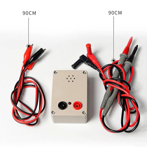 9V Buzzer Tester With Loud 100dB Alarm Visual Wire Continuity Detector For Cable Connections And PCB Circuits Battery Powered Continuity Meter With Pen Clip For Quick Electrical Checks, 90cm leads