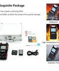 Portable 4 Gas Monitor With Sound Light And Vibration Alarms Rechargeable Gas Detector in package with accessories