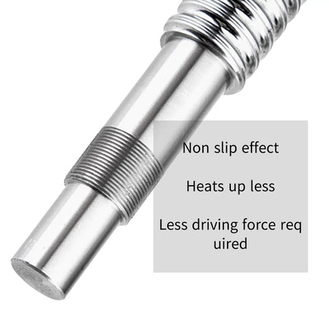 Beefy Ball Screw SFU1605 300mm Length 16mm Diameter 5mm Pitch With Nut showing details of its non-slip and low friction features