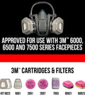 Pro Grade Organic Vapor Replacement Cartridges Pair For Bayonet Mount Respirators compatible with 3M 6000, 6500, 7500 series