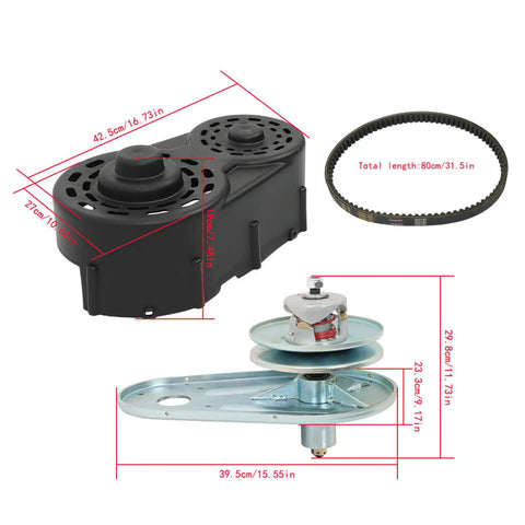 Go Kart Torque Converter Kit For 8HP To 16HP Engines With Straight Crankshaft And 1 Quarter Keyway Replacement Clutch Pulley Driver Driven