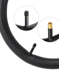 Close-up of Two Pack 24 Inch Bike Inner Tubes 24x1.75 To 24x2.125 With 32mm Schrader Valve Durable Butyl Rubber For 24 Inch Tires