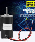 Heavy Duty 24 Volt DC Brush Motor With 31ZY 3500 RPM Speed And Reversible CW CCW Rotation For Industrial Gearbox Applications Featuring Stable Performance Low Noise Operation Metal Gears Plus Durable Build Long Lasting Service Life For Tough Jobs