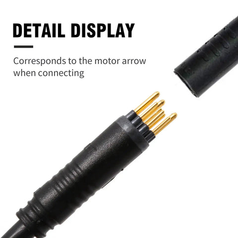 9 Pin Ebike Motor Cable Connector 60 Cm With Hall Sensor, 12V To 72V Extension Cable For Electric Bicycle, Male 9 Pin Connector, Durable Sealed Adapter For Ebike Conversion Parts