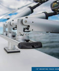 Aluminum Mounting Track For Downriggers And Boat Accessories - 12 Inch Stainless Track For Saltwater Fishing, Killer Trolling Setup With Adjustable Rod Holders And Downriggers, Easy Rail System For Custom Spreads. 18-inch mounting track on boat rail with downriggers