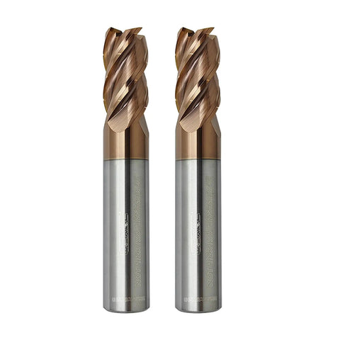 Go To Roughing End Mill With Notch Groove 4 Flute Carbide Square End Mill 1/2 Inch Shank For General Steel Alloy Steel
