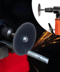Six Piece Cut Off Wheel Set For Die Grinder With One Quarter Inch Stem Mandrel cutting metal rod with sparks