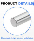 Close-up view of chamfered 10mm x 350mm linear motion rod, hardened chrome plated HRC50 for 3D printers and CNC projects.