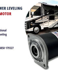 Beefy Replacement Hydraulic Pump Motor For Unidirectional RV Leveling Systems 179327 414850 with motorhome background