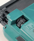 Close-up of tool-free depth adjustment dial on 18V LXT Cordless 2-Inch Brad Nailer With 110-Nail Magazine