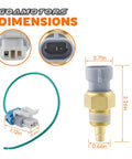Engine coolant temperature sensor (GoaMotors) with brass threaded body, gray plastic connector, and wiring harness