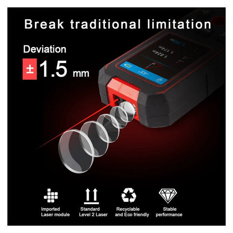 Top Tier Wall Stud Finder And Straight Up Reliable Metal Scanner Featuring Laser Rangefinder and Integrated Digital Level showing laser module detail.