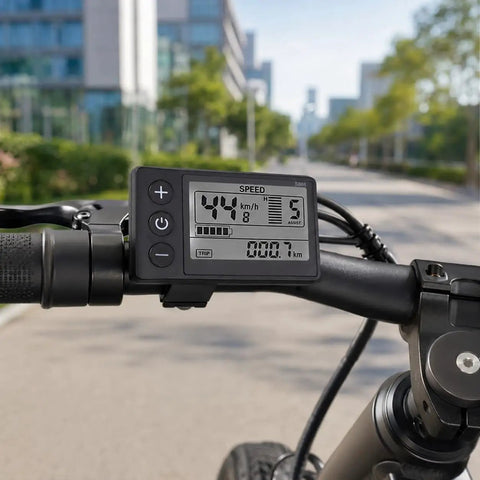 Electric Bike LCD Display Panel For 22.2 Mm Handlebars With Waterproof Plug, Meter For 24V 36V 48V E Bikes, S866 Compatible Digital Display Screen, Fits Road, Mountain, And Commuter Ebikes, Stable Mounting For City Streets