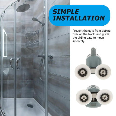 Bathroom with sliding doors featuring 4 Pack Sliding Door Roller Hardware Replacement Kit for smooth operation.