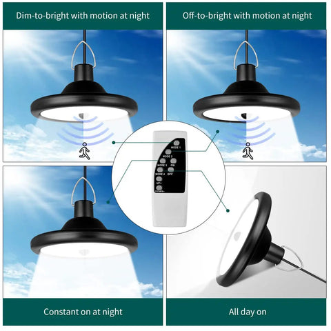 Dual Head Solar Shed Light With Motion Sensor, 4 Modes And 6 Brightness Levels, 16.4 Ft Cord, IP65 Waterproof