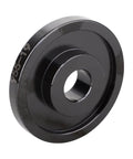 Black metal adapter from the 24 Piece Front Wheel Drive Bearing Removal Tool And Press Kit With Pro Grade Adapters And Bearing Installer.