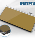 Shade 11 Gold Hardened Glass Welding Lens Filter Plates 2 By 4.25 Inch 5 Pack For Weld Pros, Size Details Displayed