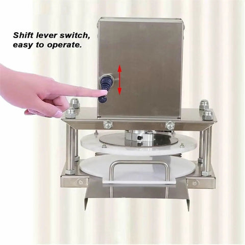 Killer Quality Electric Pizza Dough Presser And Pastry Roller Sheeter No Sweat Tortilla And Flatbread Maker For Home Kitchens with operating switch