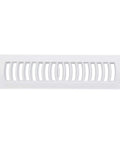 Louvered Plastic Floor Register with Three Position Damper, high impact polystyrene, rust proof, scratch resistant, white finish