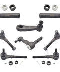 4WD Front Tie Rod End Kit With Inner And Outer Ends, Adjustment Sleeves, Pitman Arm And Idler Arm - Direct Fit For Ford F-150 F-250 Expedition 1997-2003 Plug-And-Play Ready To Install. Complete steering linkage kit with black steel ends and sleeves