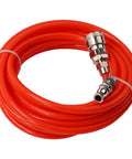 Built Tough Air Compressor Hose With Polyurethane Tubing And C Type Quick Connect Fittings Flexible Pneumatic Air Line coiled and ready for use.