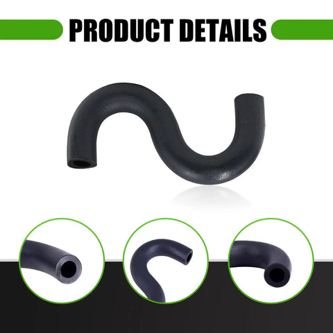 S Shaped Flexible Fuel Line Hose For Honda Gas Tank Replacement, Dope Quality Rubber Tube, 1 Pc, Fits TRX 250X 300EX 300X, Black, High Temperature Resistant, Tear Resistant, Easy Install, OEM Style Fuel Line