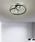 Dope 19 Inch Ceiling Fan With Lights Remote Control 3 Color Temperatures 3 Gear Speeds Round Pendant Style