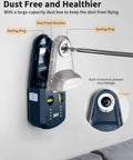 4 In 1 Laser Level Tool With Line Laser And Dust Collector, Wall Bracket, Electronic Vacuum Suction Cup, 1800 mAh Battery, Leveler For Picture Hanging Painting And Home Renovations mounted on wall