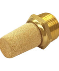Three Pack Brass Half Inch NPT Pneumatic Mufflers Exhaust Silencers For Air Lines No Frills With Sintered Filter Heavy Duty Durable