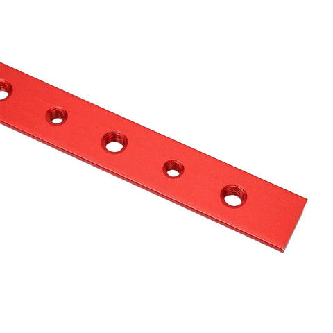 Red Anodized Aluminum T Slot Miter Track 450 Mm 18 Inch Long, Built for Pro Woodworking With 30 Type And 45 Type Slots