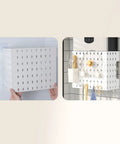 Slick Wall Mounted Pegboard Organizer With Hassle Free Punch Free Design And Legit Abs Durability For Garage Shop And Home Gas Water Heater Pipe Cover, showcasing tool storage and accessories.
