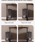 Rock Solid Under Desk Cpu Stand Mount For Pc Tower Holds Vertical Or Horizontal Gaming Rig Adjustable Width space-saving options shown