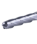 Close-up of SpeTool 4-flute ball nose end mill, solid carbide, 1/4 inch shank, 3 inch length