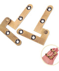 Heavy Duty Invisible Pivot Hinges For Wood Doors Slick Concealed Self-Closing Bronze Finish shown in hand for size reference