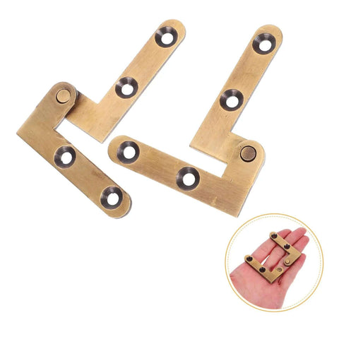 Heavy Duty Invisible Pivot Hinges For Wood Doors Slick Concealed Self-Closing Bronze Finish shown in hand for size reference