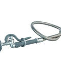 Spray Valve With 32 Inch Flex Steel Hose B-0032-H, 4 Inch Wrist Handle, Deck Mount, Heavy Duty Commercial Kitchen Sprayer, B-0107 Replacement