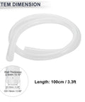 Silicone Vacuum Hose For Cars High Temperature Clear Tubing 3.3 Ft Long 3/8 Inch Inner Diameter 10mm 2.5mm Wall Thickness Auto Vacuum Line