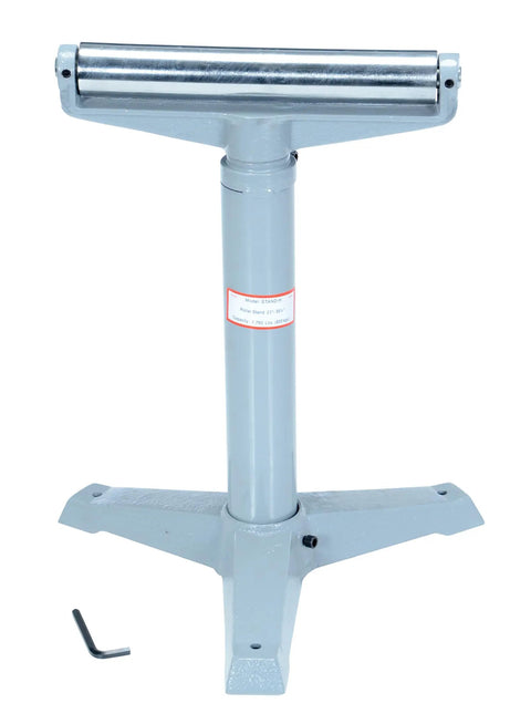 Heavy Duty Adjustable Horizontal Roller Stand With Steel Construction 23 To 38 Inch Raised Height 1760 Lb Capacity Gray Handy Extra Set Of Hands