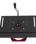 Rock Solid Router Base Crafted From Aluminum Alloy Manual Lifting System Kit For Router Table Saw Insert Plate with crank handle.