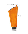Heavy Duty Genuine Leather Welding Sleeves Tough As Nails That Lock In Comfort While Delivering Flame Resistant Arm Guard Coverage During Killer Grilling Tasks, Orange, 55.5 cm long.