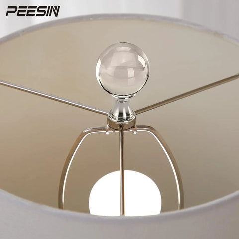 Crystal Diamond Glass Lamp Finials With 1/4-27 Inch Threaded Base 2 Pack Dope Shine Silver Aluminum Cap Elegant Decorative Accessory For Table And Floor Lamps on lamp shade