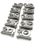 Heavy duty stainless steel hex bolt kit with nuts and washers