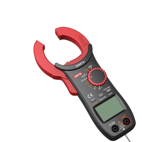 DIY Friendly Clamp Meter And Multimeter Combo With Auto Range 2000 Counts NCV TRMS 600A AC Clamp, red clamp open