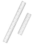Clear Plastic Ruler 6 Inch Plus 12 Inch, Super Handy Straight Ruler For School And Office, See Through Design With Dual Scales