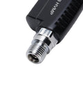 Hella Smooth HVLP Paint Sprayer connector with stainless steel nozzle for drip free furniture painting.