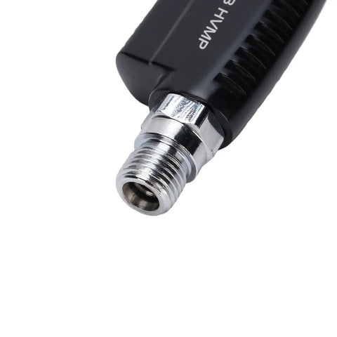 Hella Smooth HVLP Paint Sprayer connector with stainless steel nozzle for drip free furniture painting.