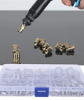 165 Pcs Rivet Nut Kit Stainless Steel 304 Pull Rivet Nuts For Auto, Metalworking, And DIY Repairs Heavy Duty High Load Capacity Surface Friendly Easy Install, Pro Grade Versatile Set For Projects in organizer case